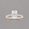 Bague argent zircon carré 3 couleurs