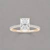 R Bague argent zircon carré 3 couleurs