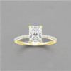blanc Bague argent zircon carré 3 couleurs