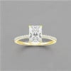 blanc Bague argent zircon carré 3 couleurs