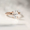 rose Bague femme argent zircon ovale