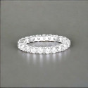 Silver zircon eternity ring