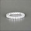 Bague anneau argent ligne zircons