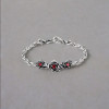 Bracelet argent rose chaine marine