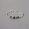 Bracelet argent rose chaine marine