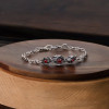 Bracelet argent rose chaine marine
