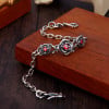 Bracelet argent rose chaine marine