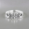 Bague argent ouvert fleur de lys