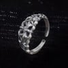Bague argent ouvert fleur de lys