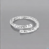 Bague argent ouvert jonc torsadé