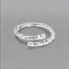 Bague argent ouvert jonc torsadé