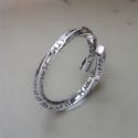 Bague argent ouvert jonc torsadé