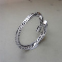 Bague argent ouvert jonc torsadé