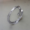 Bague argent ouvert jonc torsadé