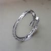 Bague argent ouvert jonc torsadé