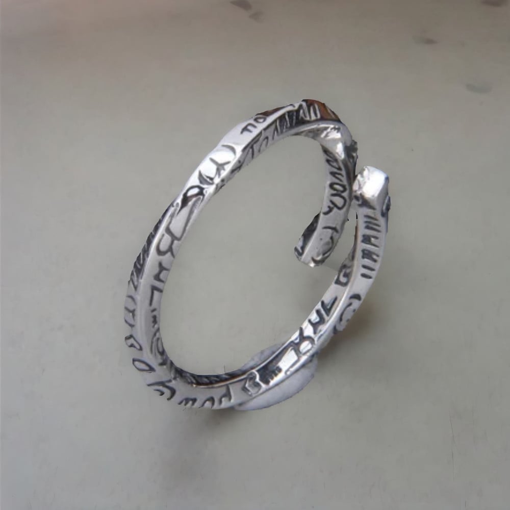 Bague argent ouvert jonc torsadé