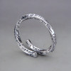 Bague argent ouvert jonc torsadé