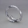 Bague argent ouvert jonc torsadé