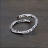 Bague argent ouvert jonc torsadé