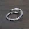 Bague argent ouvert jonc torsadé