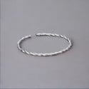 Bracelet argent massif jonc torsadé