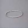 Bracelet argent massif jonc torsadé