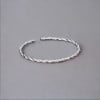 Bracelet argent massif jonc torsadé