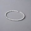 Bracelet argent massif jonc torsadé