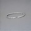 Bracelet argent massif jonc torsadé