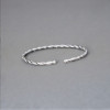 Bracelet argent massif jonc torsadé
