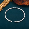 Bracelet argent massif jonc torsadé