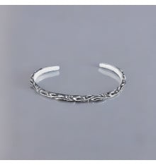 Solid silver Celtic bangle bracelet
