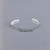 Bracciale rigido celtico in argento massiccio