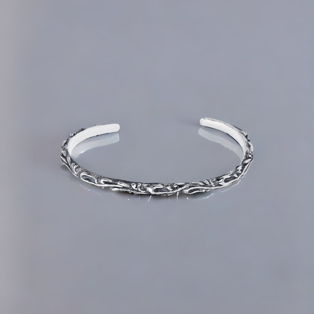 Bracelet argent massif jonc celtique