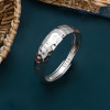 Bague argent ouverte ajustable martele
