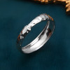 Bague argent ouverte ajustable martele