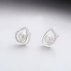 Boucles d'oreilles clous argent perles coeur