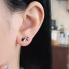 Boucles d'oreilles argent clous noeud papillon