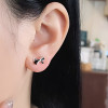 Boucles d'oreilles argent clous noeud papillon