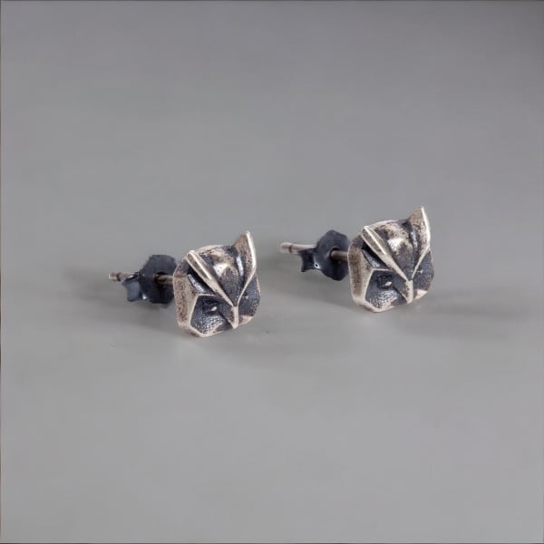 Boucles d'oreilles argent clous hibou