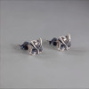 Boucles d'oreilles argent clous hibou