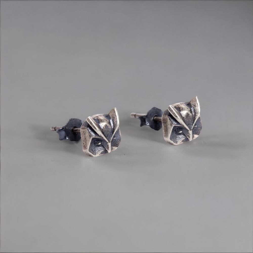 Boucles d'oreilles argent clous hibou