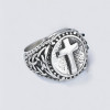 Celtic cross steel signet ring