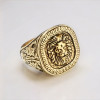 Greek motif lion signet ring