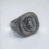 Greek motif lion signet ring