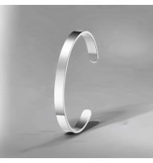 Customizable steel bangle bracelet