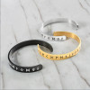 Bracelet jonc acier personnalisable runes viking