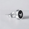 Boucles d'oreilles acier Signes du zodiaque Taureau