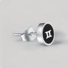 Steel earrings Gemini zodiac signs