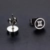 Boucles d'oreilles acier Signes du zodiaque Gémeaux